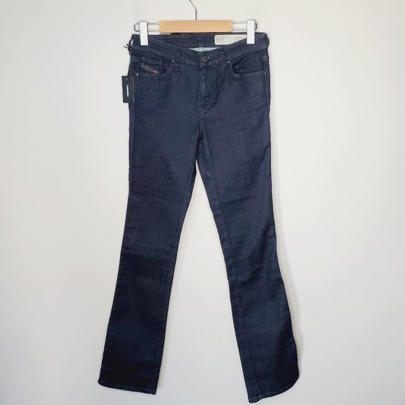 NWT DIESEL Doris Bootcut Dark Wash Jeans (small slim fit) - Picture 1 of 14